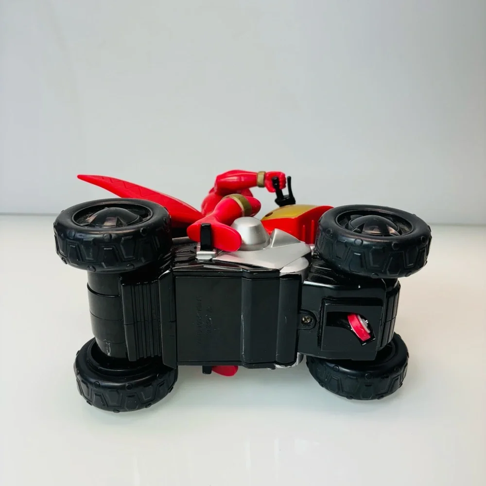 Red Power Ranger on 4 Wheeler Flipping Head 2004 Bandai Rare NO REMOTE CONTROL!
